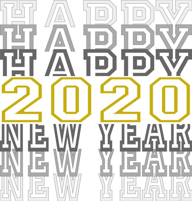 Happy New Year 2020 SVG File