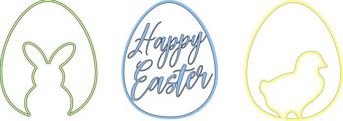 Happy Easter Eggs SVG File