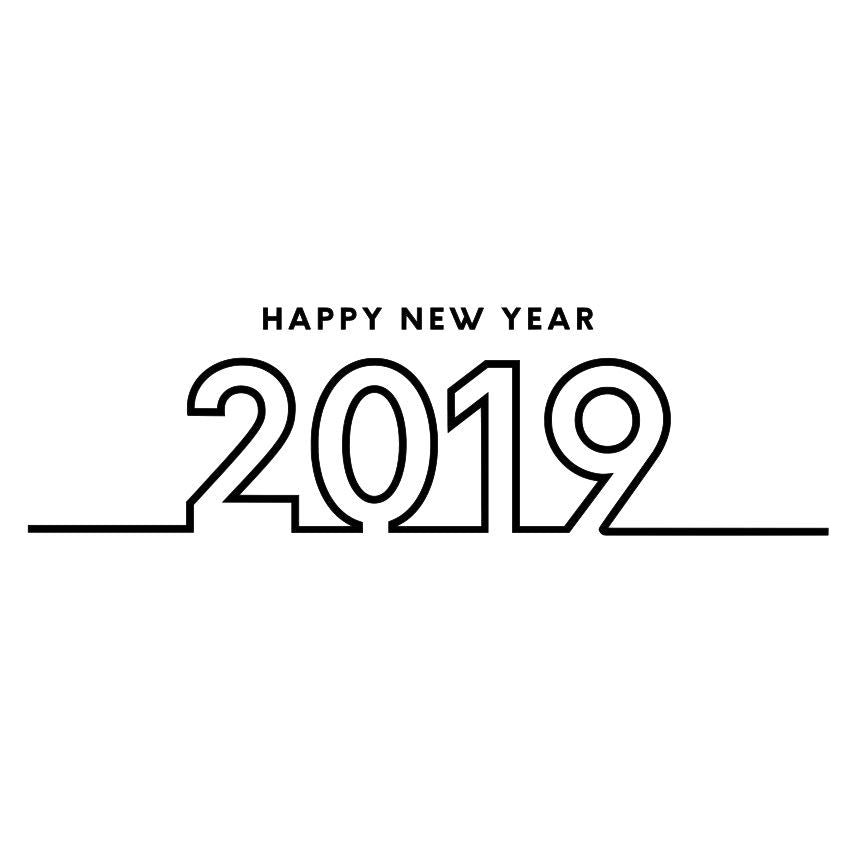 Happy New Year 2019 SVG File