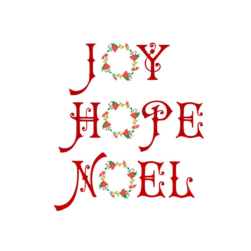 DAY 18 - Joy, Hope, Noel SVG File