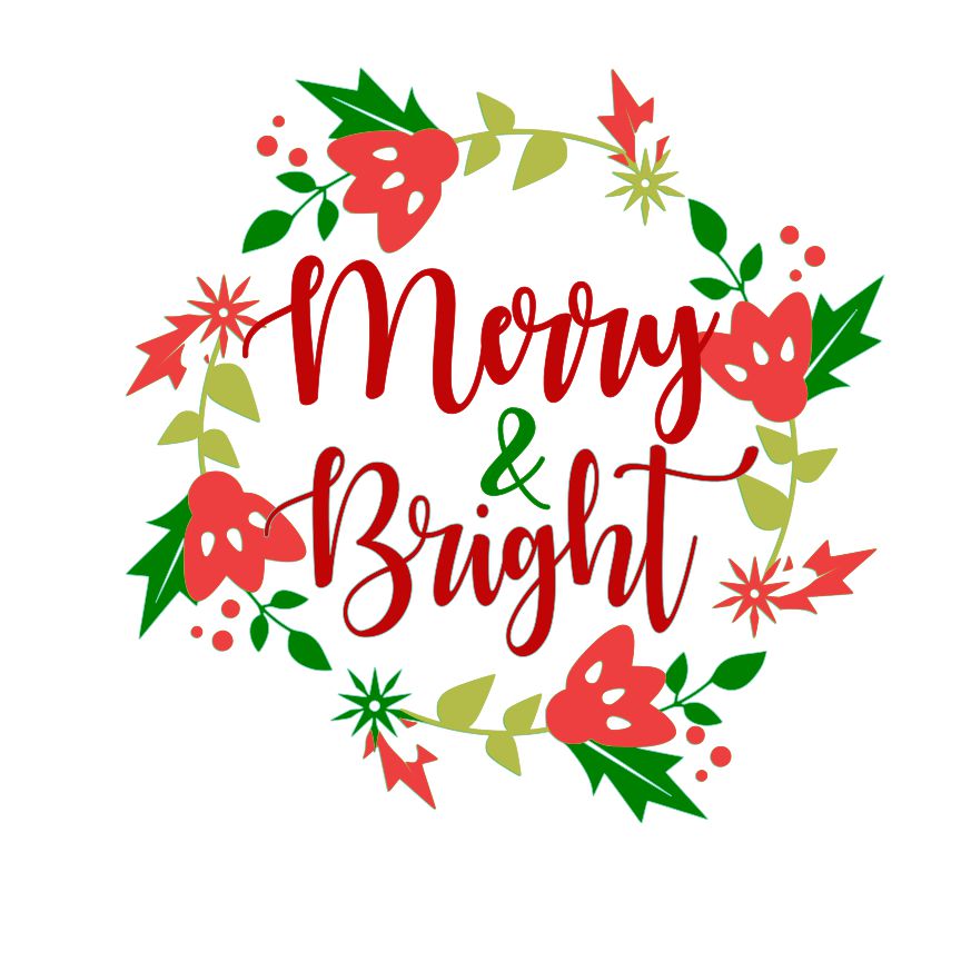 DAY 19 - Merry and Bright SVG File