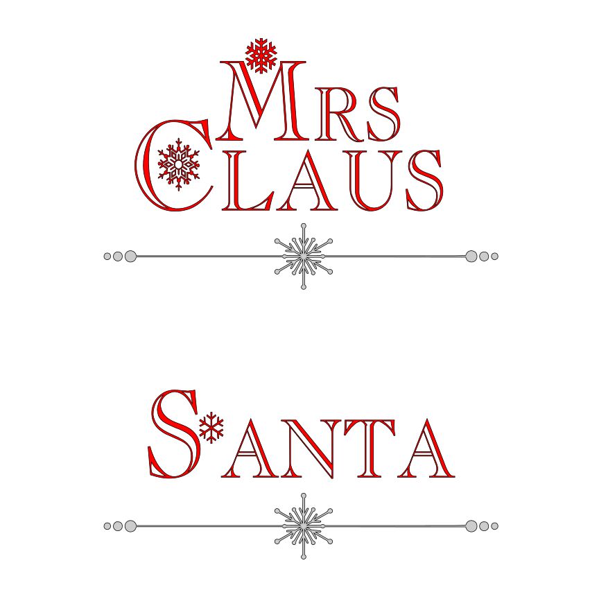 DAY 1 - Mr and Mrs Claus SVG File
